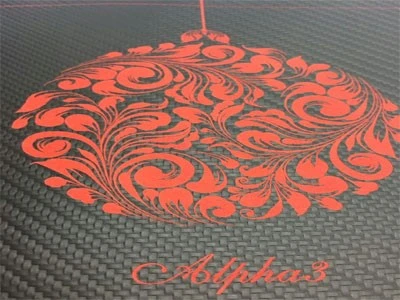 Laser burns pattern on cloths Laser burns pattern on cloths
