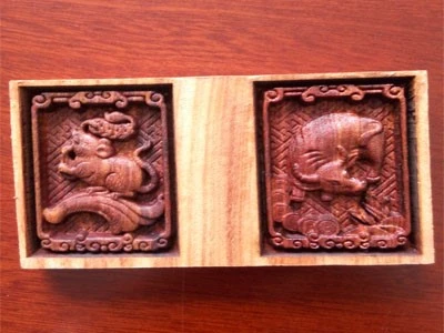3D wood engraved by laser machine